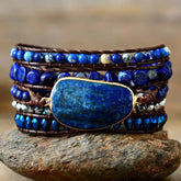 Lapis Lazuli Indigo Wrap Bracelet