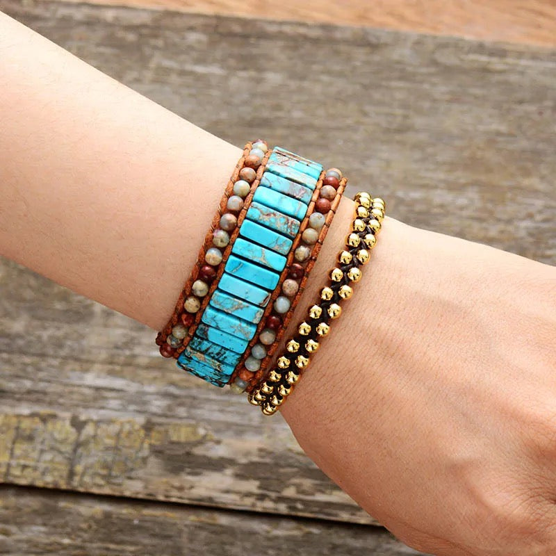 Turquoise Jasper Cuff Bracelet