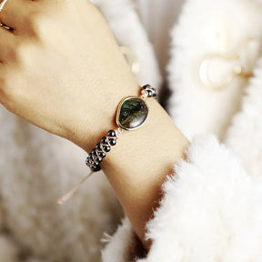 Boho Labradorite Onyx Hematite Bracelet