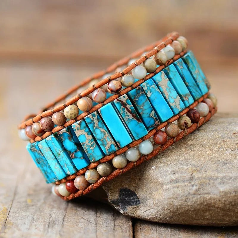 Turquoise Jasper Cuff Bracelet